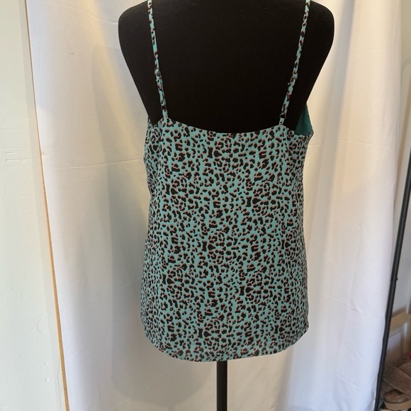Socialite Y2K Cheetah Print Spaghetti Strap Women’s Cami Pink And Teal Sz S - Picture 2 of 5